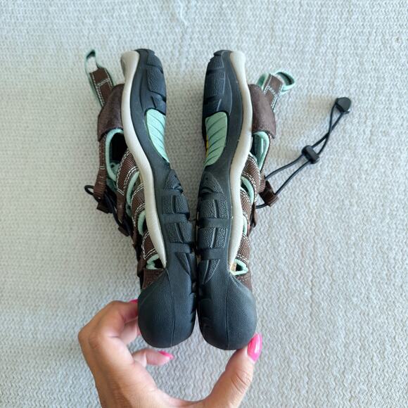 Keen Brown + Blue Newport H2 Outdoor Gorp Core Sandals Size 7.5 - Picture 4 of 11